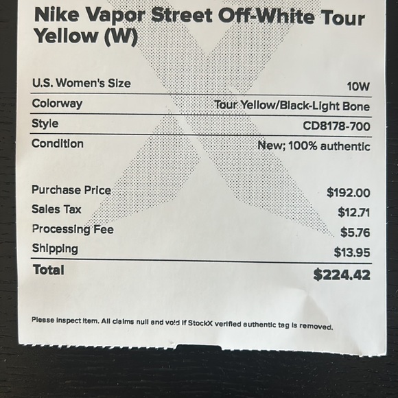 Nike X Off-White Collab!! Worn once. EVERYTHING AUTHENTIC! Comes with box - Picture 6 of 6